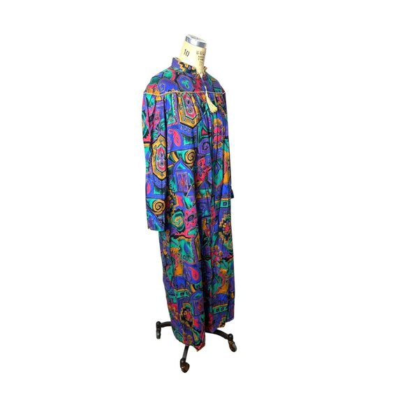1980s/90s caftan kaftan dress with gold metallic details by Saybury Size L - Picture 2 of 5